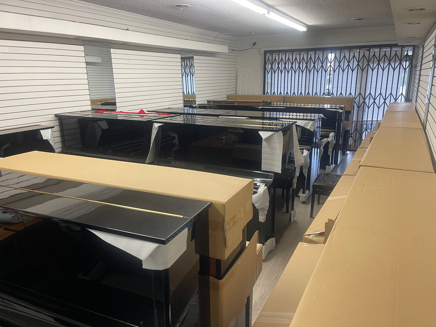 New arrival container March 2026 for All Yamaha and Kawai Grand pianos plus some Upright pianos
