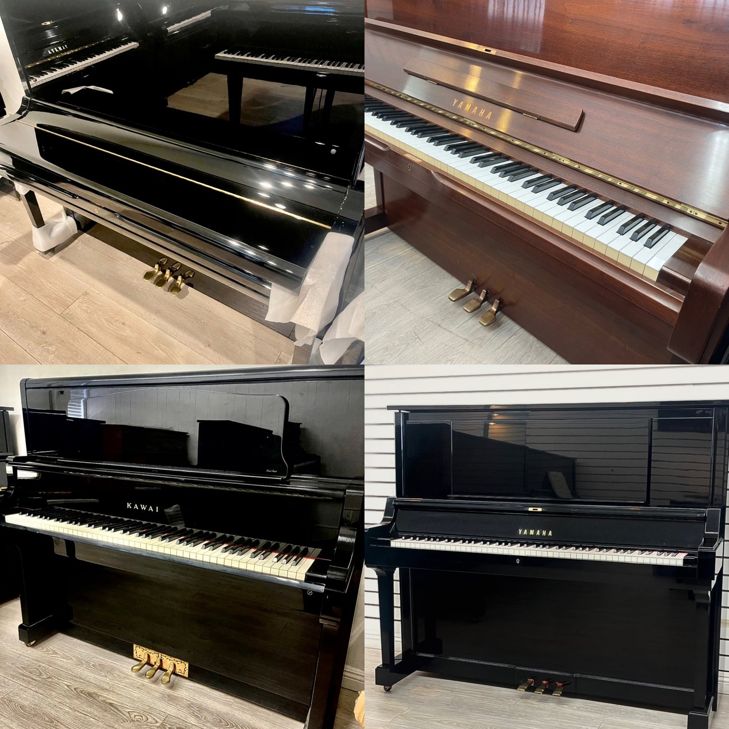 Yamaha and Kawai pianos